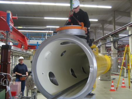 First cryostat prototype arrives from China